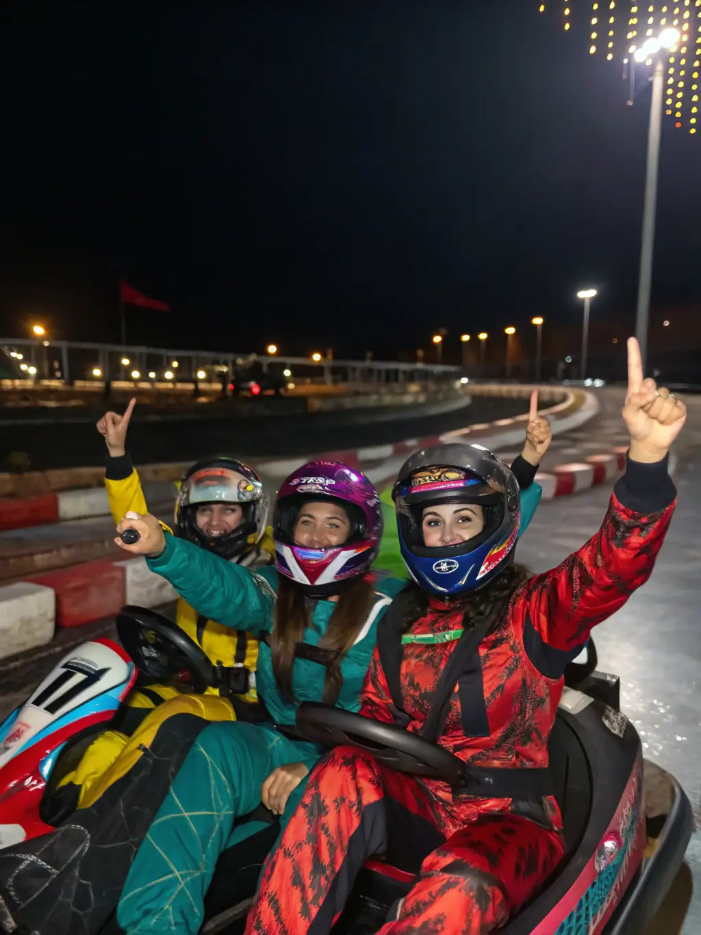 A dynamic shot of young karters competing in a local karting race, showcasing the excitement and competitive spirit of the sport, with a focus on speed and skill.